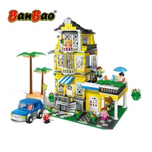 BanBao 3 в 1 строительные блоки романтический дом Вилла развивающие кирпичи игрушки модели 8368 для детей дети совместимы с брендами