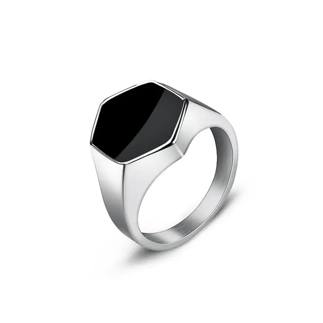 Bague en acier homme