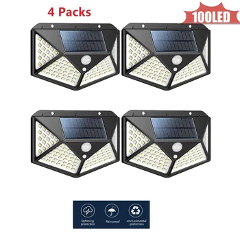 

Adjustable Solar Light 100 LED PIR Motion Sensor Solar Lamp Three Modes Remote Control Outdoor Garden Street Yard Wall Light 4 s