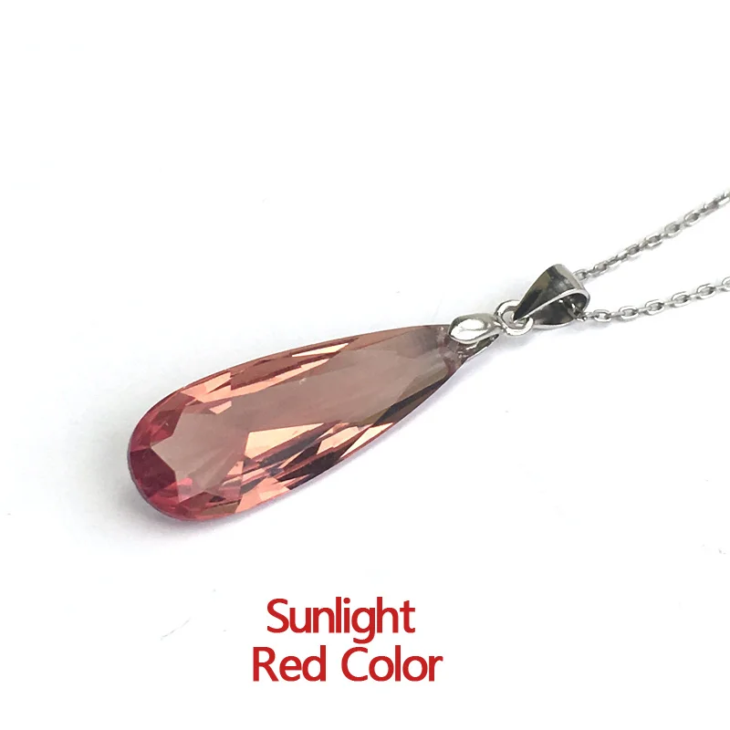 Zultanite Pendant Sterling 925 Silver Pear10*30mm Created Sultanite Necklace Fine Jewelry Women Wedding Party Gift Pendant Necklace Silver Pendant