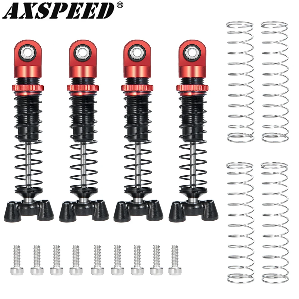 Axspeed 4Pcs Ammortizzatore In Metallo Ammortizzatore Regolabile Per Kyosho Miniz 1/18 Jimny, Miniz-Jeep 1/24 Wrangler Parti Di Aggiornamento