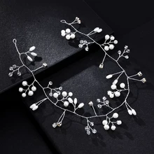 Западный свадебный модный головной убор для невесты ручной работы Свадебная Корона Цветочные жемчужные аксессуары для волос шпилька украшения