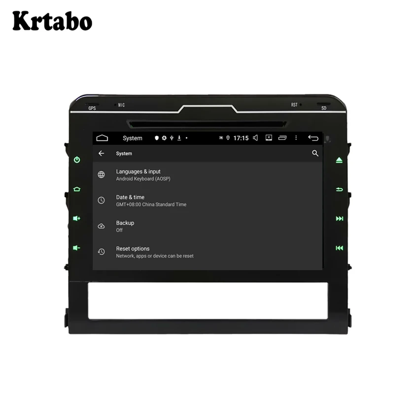 Krtabo Android smart car navigation reversing image control screen one machine recorder support DVD For Toyota Land Cruiser 2016