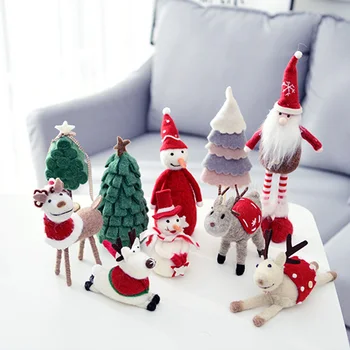 

Christmas decorations, living room, Christmas dress, doll ornaments, elk snowman, Santa Claus ornaments