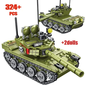 

City Military Armored Ambulance Truck Building Blocks Technic WW2 Battle Tank Model Figures Bricks Toys For Boy Gift