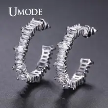 UMODE, роскошные серьги-гвоздики с кристаллами, геометрические свадебные серьги, корейская мода, ювелирные изделия, Женские аксессуары UE0607B