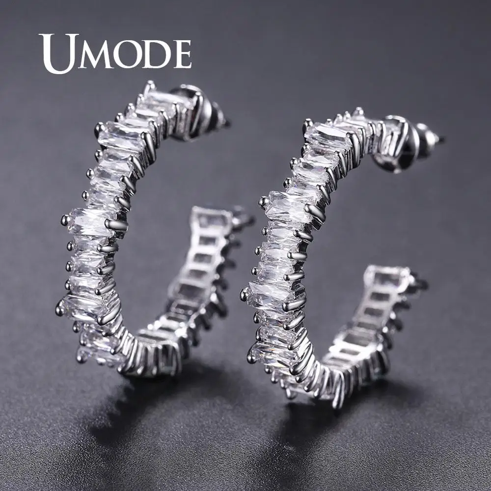 UMODE Новая роскошная обувь с украшением в виде кристаллов серьги-гвоздики