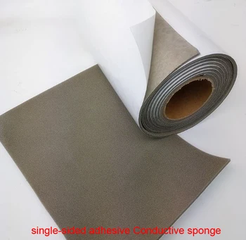 

single-sided adhesive EMI Gasket Conductive sponge TRO ESD anti-static foam electromagnetic shielding conductive fabric