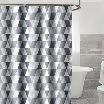 

35 Curtains for Bathroom Waterproof Polyester Fabric Moldproof Bath Curtain with Hook Four Size Shower Curtain for Bathroom