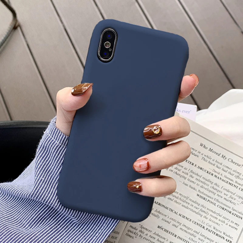 Мягкий матовый ТПУ чехол конфетного цвета для Motorola Moto G7 power G6 Play G5S Plus G5 G4 G3 E5 E4 евро Z3 Play X4 чехлы для телефонов - Цвет: Dark Blue TPU