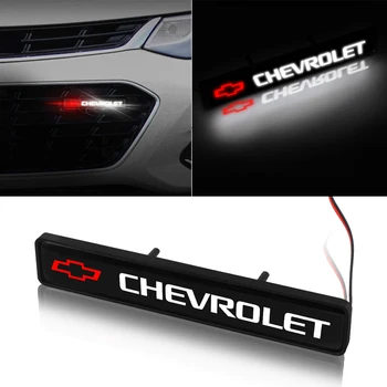

1pcs ABS Chrome Front Hood Grille Emblem Badge LED Decorative Lights for Chevrolets Cruze Captiva Lacetti Aveo Niva Trax Onix