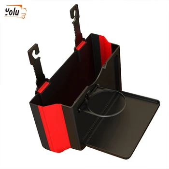 

YOLU Multi-function Car Beverage Rack Inside Cup Holder Car Trush Bin Car Dining Table Chair Back Drink Stand