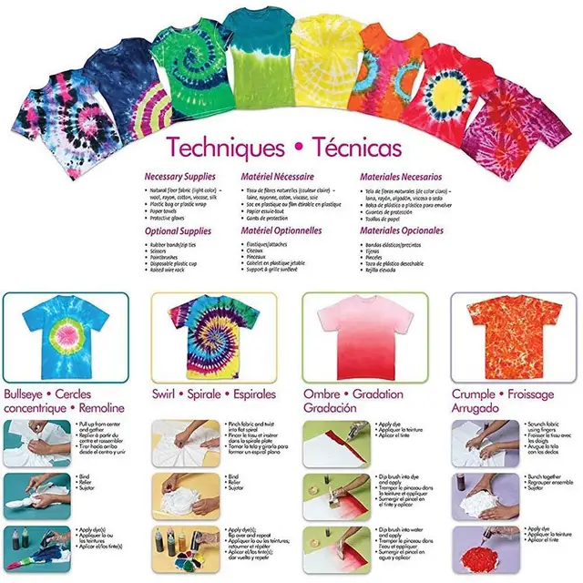 Permanent Tie Dye Kit Non Toxic Party Supplies Pigment Colorful