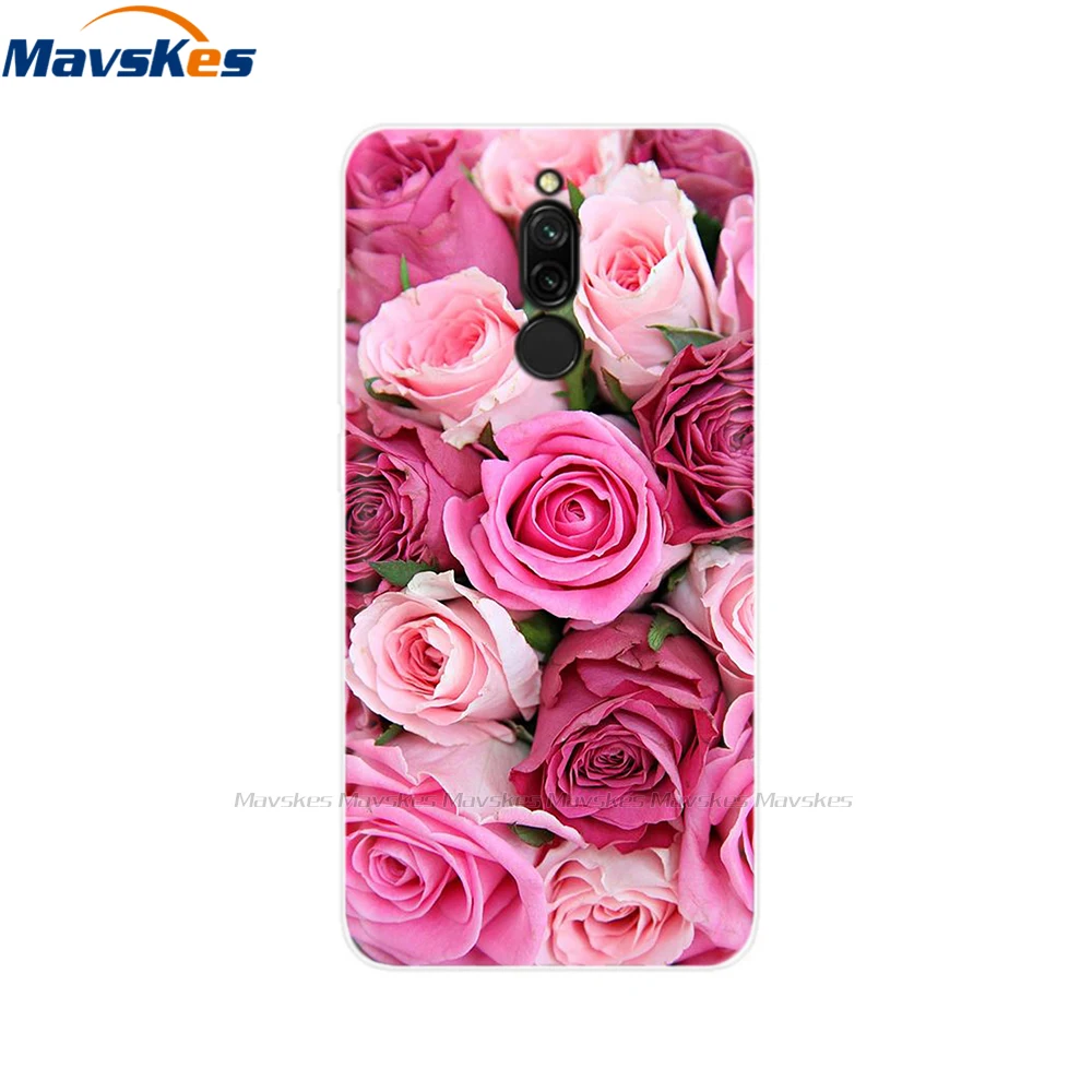 xiaomi leather case custom Phone Case For Xiaomi Redmi 8 Cover 6.22" Silicone Soft Flower Cover For Xiaomi Redmi 8 Case Redmi8 TPU Coque Phone Case Redmi 8 xiaomi leather case hard Cases For Xiaomi