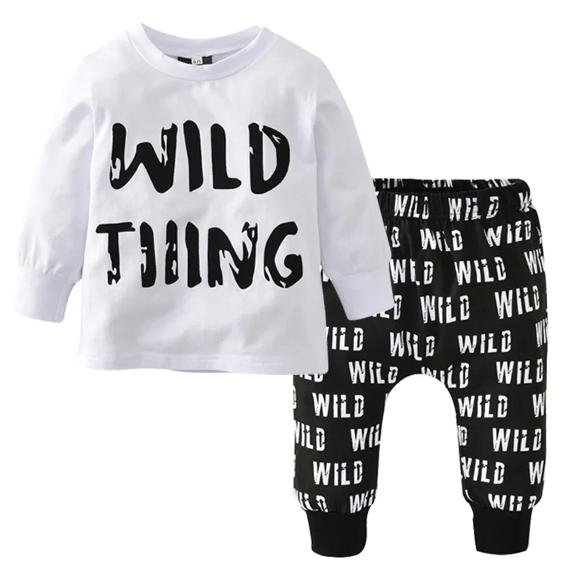 

Baby Boy Set Spring Autumn Casual Baby Boy Letter Printing Long Sleeve Top And Trousers Kids Two-piece Outfit Set Soft Feel