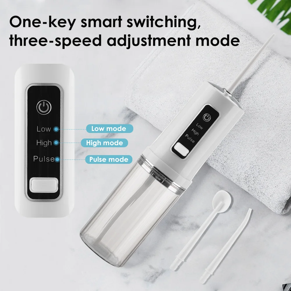 Oral Irrigator Portable Oral Irrigator Dental Water Jet Flosser for Travel Electric Tooth Cleaning Device Rechargeable Water Pick Mouthwasher