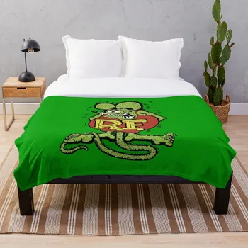 

Rat Fink Shirt and Sticker Throw Blanket Soft Sherpa Blanket Bed Sheet Single Knee Blanket Office Nap Blanket