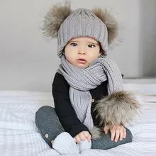 TELOTUNY/Милая зимняя однотонная детская шапка, шарф, Теплый головной убор, милая модная шапка персикового цвета, летние шапки для новорожденных девочек 19L0717