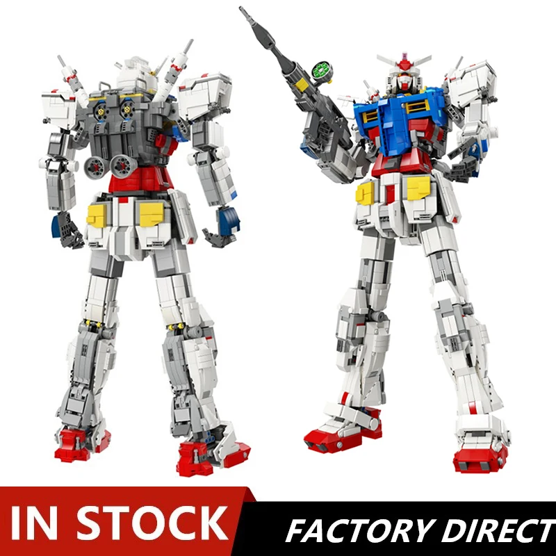

Moc Series Fictional Manned Gundam Robot Anime Mobile Suit Set 8K-RX78-2 1:60 Building Blocks Bricks Educational Toys Gifts