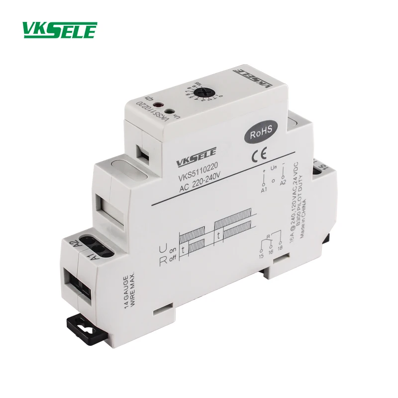 Yueqing factory VKS5120 5A 15A DPDT с задержкой выключения релейный переключатель напряжения waide