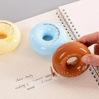 

1 Pcs Kawaii Macaroon Color Donut Shape Correction Tapes Corrector Tools Diary Stationery School Office Supply Gifts