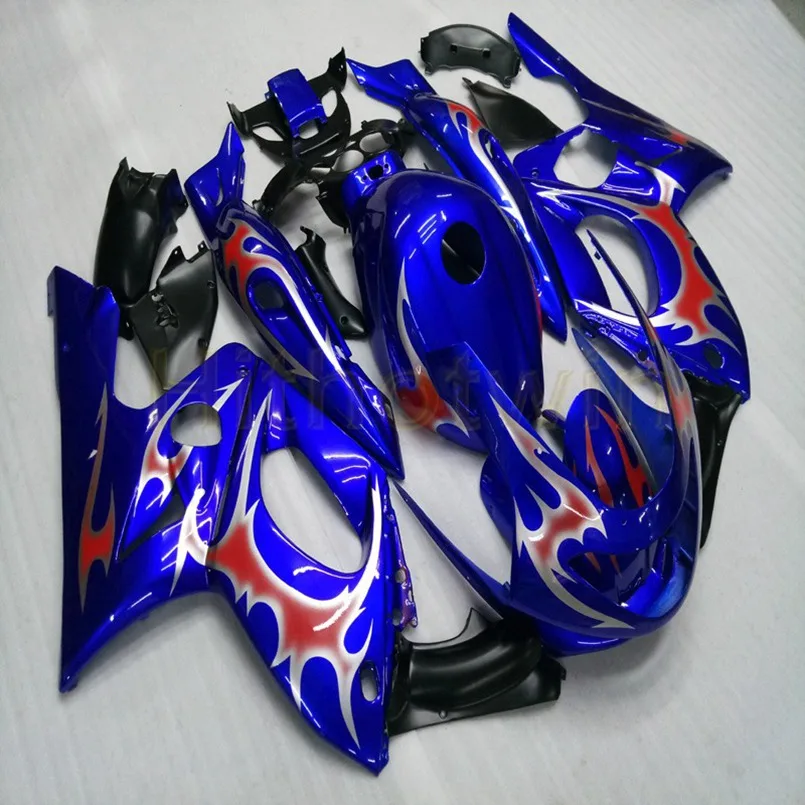 Капот мотоцикла на заказ для YZF600R Thunderent 1997-2007 моторные Обтекатели литьевой формы черный - Цвет: U