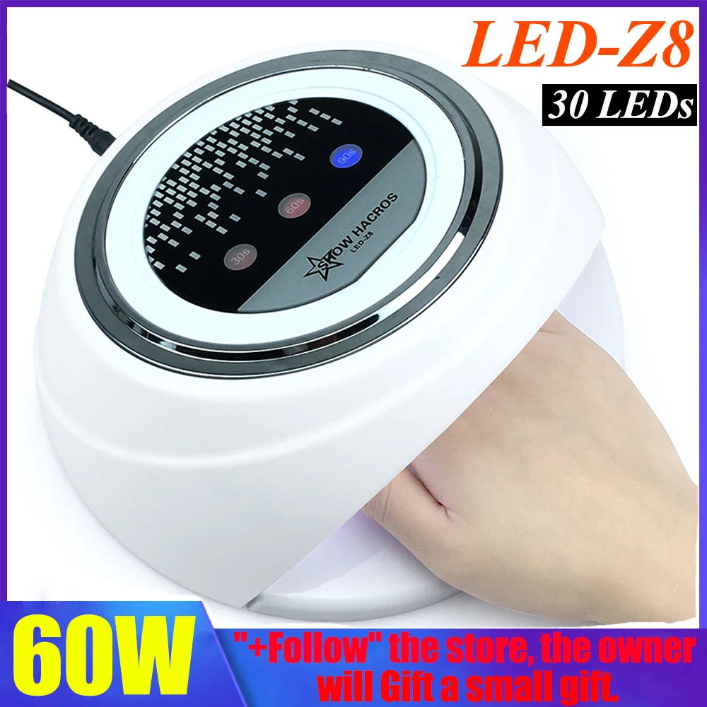 Kaufen 60W UV LED Nagel Lampe Automatische Sensor Eis Lampe Für Nagel Trockner für Alle Gel Polish Nail art Werkzeug professionelle Led Lampe Für Nagel