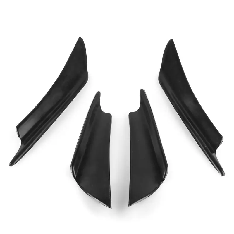 4 шт. углеродное волокно стиль Автомобильная Решетка переднего бампера сплиттер Canards наружный сплиттер диффузор Валанс спойлер для губ
