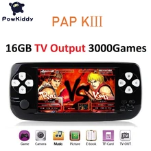 Powkiddy подлинный Видео игровой плеер портативные игрушки для спортивных игр K-IIIS 3,5 дюймов встроенная 3000 игровая консоль для взрослых