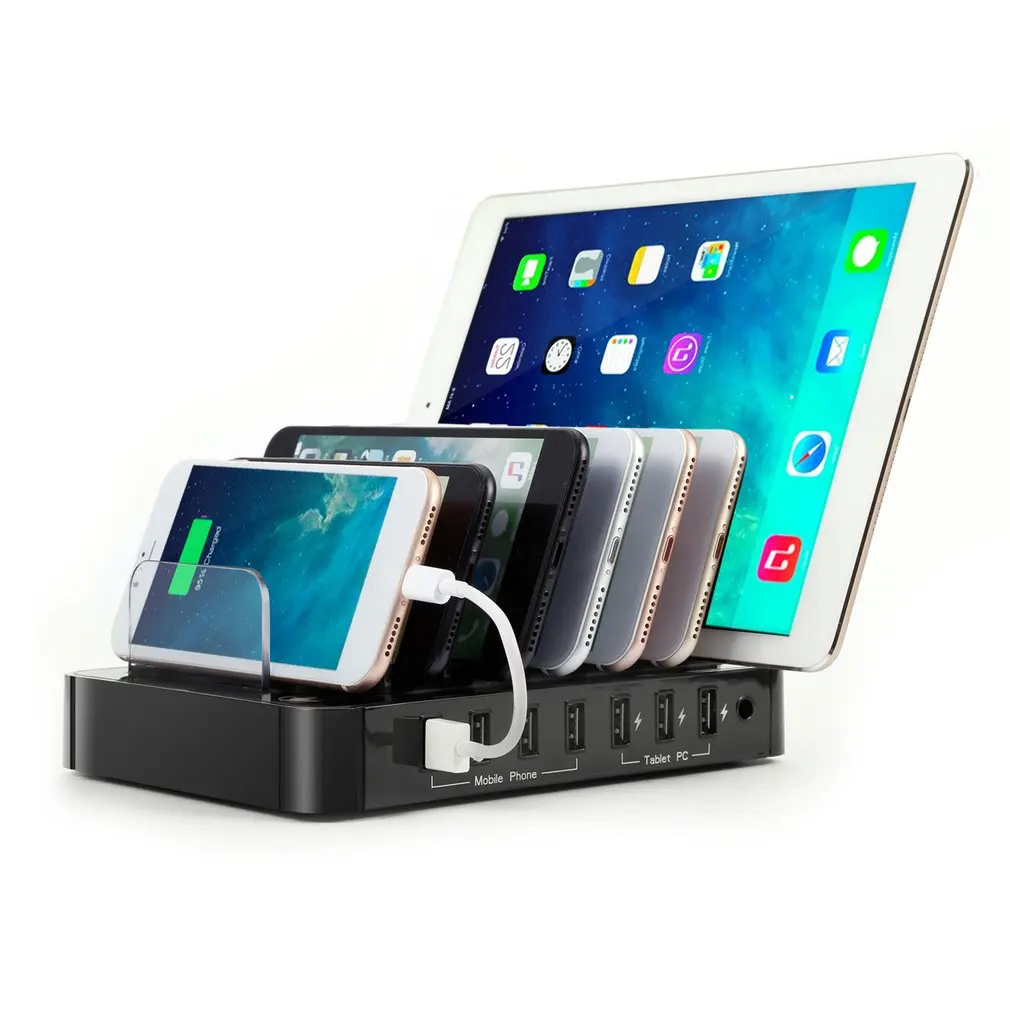60 Вт 7 порт usb type C зарядная станция адаптер для телефонов
