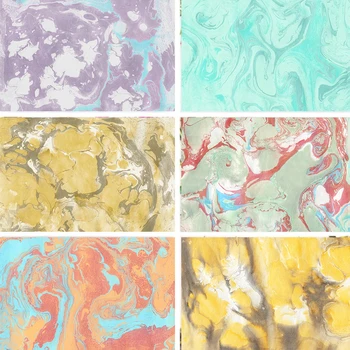 

Nitree Yellow Blue Texture Colorful Oil Paint Decorative Pattern Backdrop Food Photography Photo Studio Props Background Vinyl