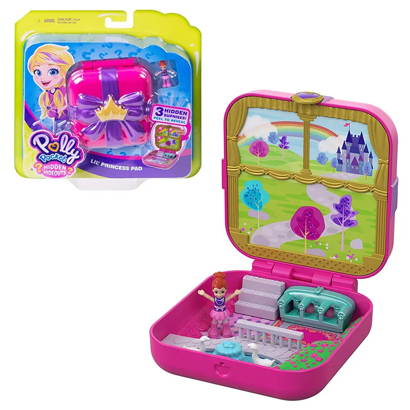 Оригинальная Polly Pocket World мини кукла с сокровищами дом девочка принцесса аксессуары музыкальные куклы коробка музыкальная шкатулка детские игрушки Juguetes - Цвет: GDK80