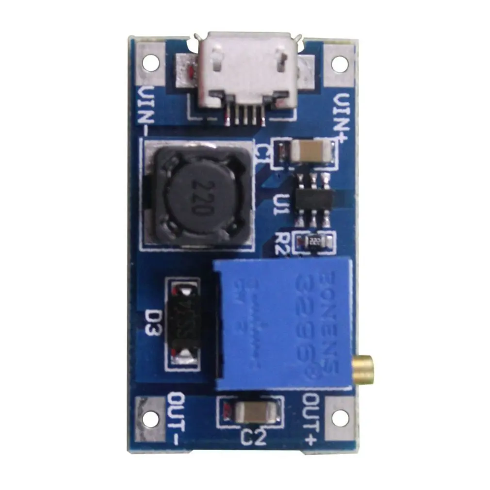 MT3608 dc-dc повышающий преобразователь усилитель питания модуль Boost повышающая плата Макс выход 28 V 2A
