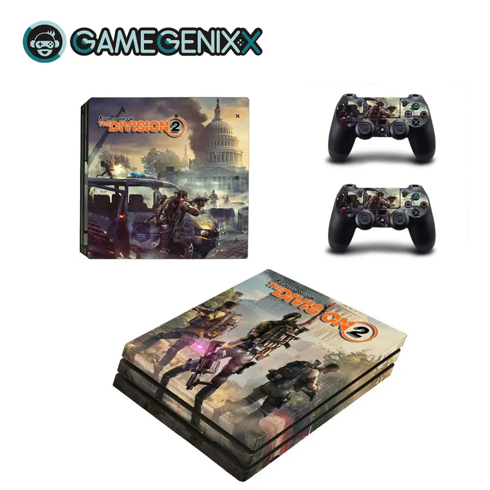 GAMEGENIXX виток винилопласта с наклейкой для консоли PS4 Pro и 2 контроллера-деление 2