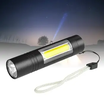 

Portable Aluminum Alloy Flashlight XPE+COB LED Torch Lamp Penlight 3 Modes