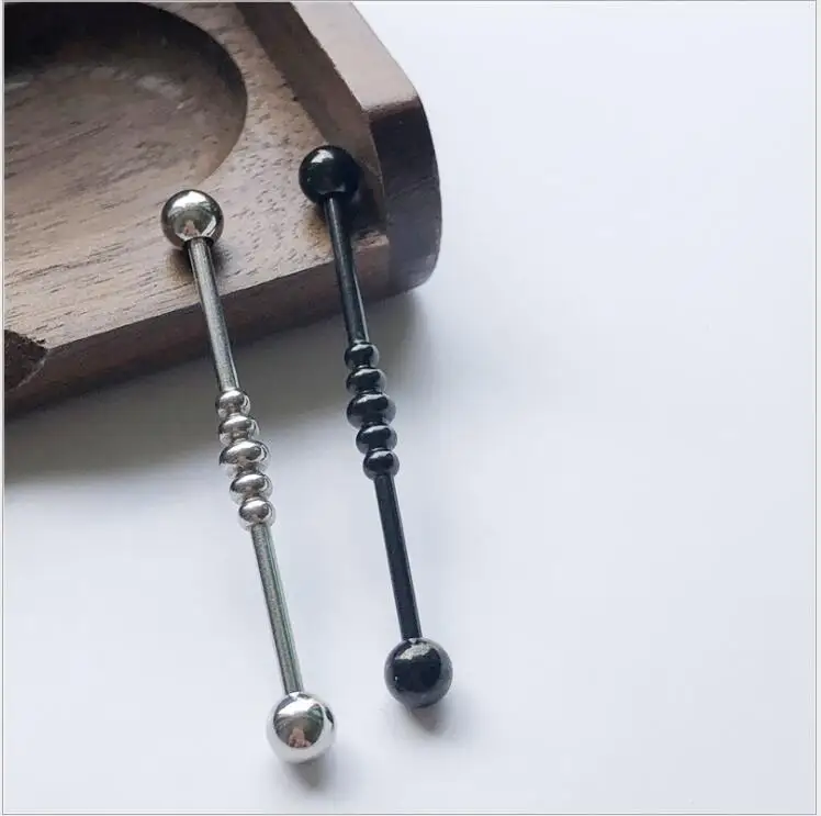 1Pcs Surgical Steel Snake Industrial Barbell Ring Cartilage Earring Body Piercing Jewelry