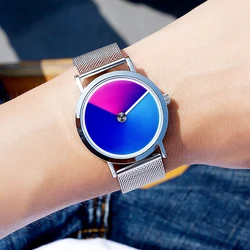 SANDA Reloj de pulsera de cuarzo para hombre, cronógrafo informal, resistente al agua, creativo, con espejo Hardlex