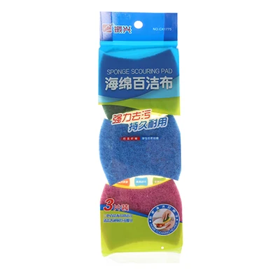 Efficient Scouring Pad Dish Cloth Cleaning Wipers Kitchen Rags Strong Decontamination Towels Pad Towel Scour Scrub Supplies - Цвет: 3PCS