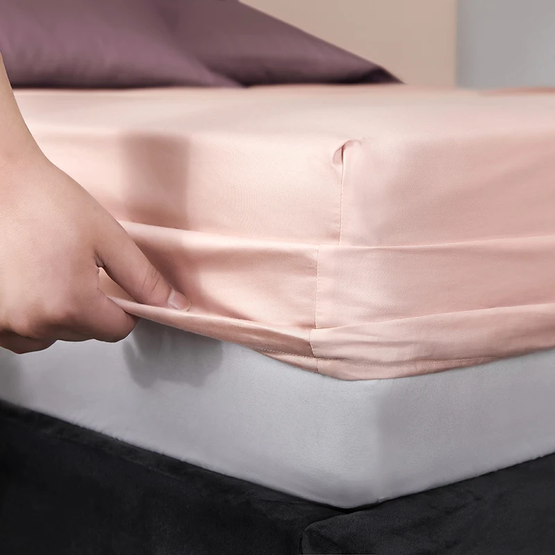 

600TC Egyptian Cotton Fitted Sheet Mattress Cover with All-around Elastic Rubber Band Bedsheet Bed Linens Multi-color optional#s