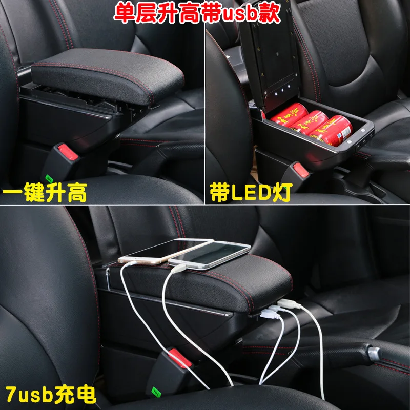 Подлокотник коробка для Honda Fit Jazz- центральная консоль Arm Store содержимое коробки Подстаканник Пепельница автомобильный Стайлинг