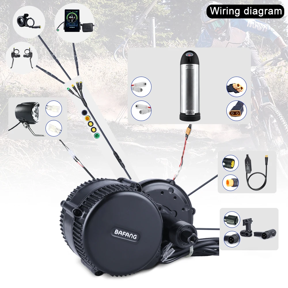 Двигатель для электровелосипеда Bafang BBS01B 36 В 350 Вт с дисплеем на 10 А|Двигатель