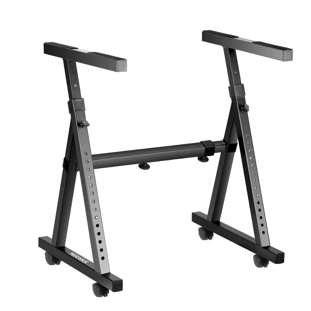 

Neewer Heavy Duty Z-Style Keyboard Piano Stand with Swivel Casters in Adjustable Height 25.5-37.5 inches, Width 24.4-40.9 inches