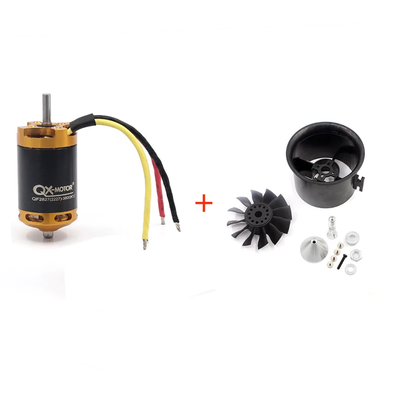QX мотор 70 мм воздуховод 12 лезвий EDF QF2827 3800KV бесщеточный для Модель