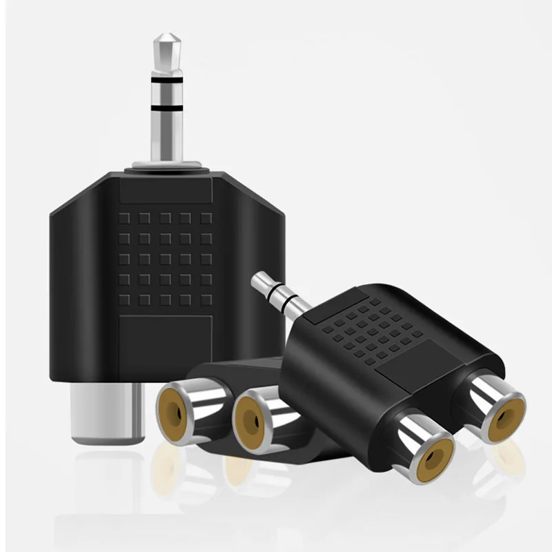 

RCA Y Splitter AV Audio Video Plug Converter 1 Male To 2 Female Adapter 3.5mm Jack RCA Plug To Double Converter