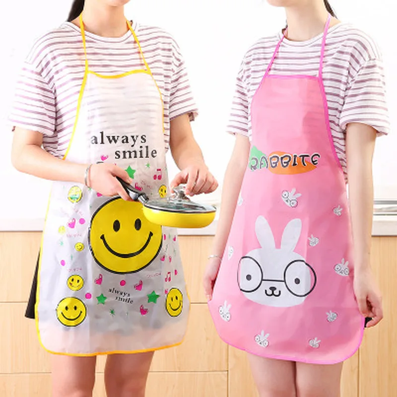 Kitchen Aprons Cartoon Printing Kids Aprons BBQ Bib Apron For Women Cooking Baking Restaurant Apron Home Cleaning Tools