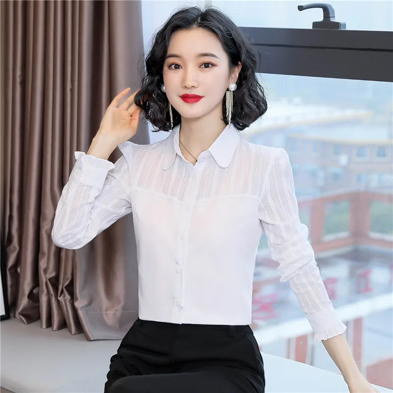women shirts and blouses 2020 Feminine white blouse ladies tops OL Style Women Blouses plus size women clothes elegant blouse