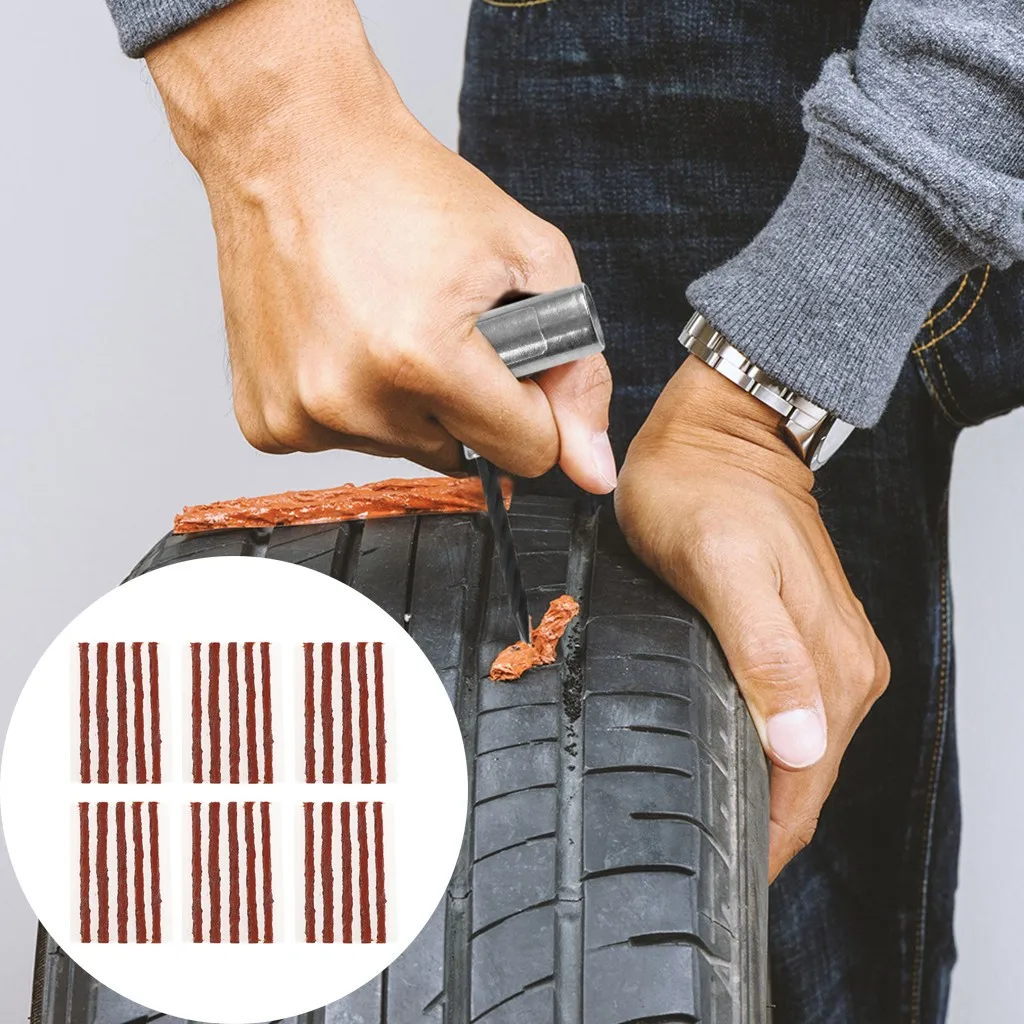 

Bike Tire Repair Rubber Puncture Patch Bike Cycle Cycling Tubeless Tyre String Strips Flat Tire Plug Puncture Repair Cycle