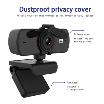 

full HD 2K Webcam Built-in Microphone usb plug Video web Camera With privacy cover Computer Peripherals Web Cam For PC Laptop