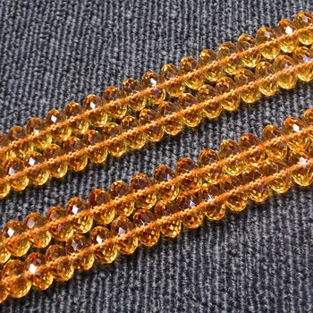 

7x12mm Natural Yellow Citrines Beads Faceted Rondelle Spacer DIY Loose Beads For Jewelry Making Beads Accessories 15'' Gift
