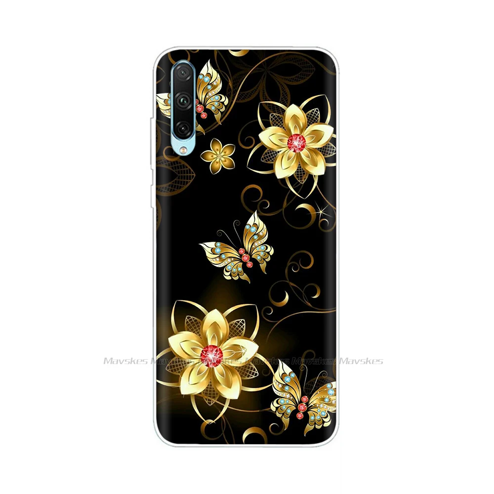 Floral Silicone Soft Phone Case with TPU Bumper